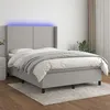 Image de vidaXL Lit Ã  sommier tapissier avec matelas Noir 140x200 cm Tissu