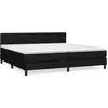 Image de vidaXL Vidaxl Lit À Sommier Tapissier Avec Matelas Noir 200x200 Cm Tissu