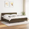 Image de vidaXL Sommier à lattes de lit avec matelas Marron foncé 200x200 cm