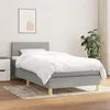 Image de vidaXL Sommier à lattes de lit avec matelas Gris clair 80x200 cm Tissu