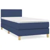 Image de vidaXL Lit Ã  sommier tapissier avec matelas Bleu 80x200 cm Tissu