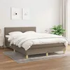 Image de vidaXL Sommier à lattes de lit avec matelas Taupe 140x200 cm Tissu3140461
