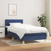Image de vidaXL Sommier à lattes de lit avec matelas Bleu 80x200 cm Tissu