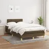 Image de vidaXL Sommier à lattes de lit avec matelas Marron foncé 120x200 cm