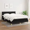 Image de vidaXL Sommier à lattes de lit avec matelas Noir 140x190 cm Tissu
