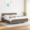 Image de vidaXL Vidaxl Lit À Sommier Tapissier Avec Matelas Taupe 160x200 Cm Tissu