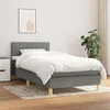 Image de vidaXL Sommier à lattes de lit et matelas Gris foncé 90x190 cm Tissu3140738
