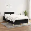 Image de vidaXL Sommier à lattes de lit avec matelas Noir 120x200 cm Tissu