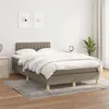 Image de vidaXL Sommier à lattes de lit avec matelas Taupe 120x200 cm Tissu3140765