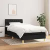 Image de vidaXL Sommier à lattes de lit et matelas Noir 80x200 cm Tissu