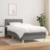 Image de vidaXL Sommier à lattes de lit avec matelas Gris foncé 80x200 cm Tissu
