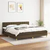 Image de vidaXL Sommier à lattes de lit avec matelas Marron foncé 200x200 cm3140964