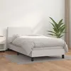 Image de vidaXL Sommier à lattes de lit avec matelas Blanc 80x200 cm Similicuir