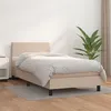 Image de vidaXL Sommier à lattes de lit avec matelas Cappuccino 90x200 cm