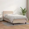 Image de vidaXL Sommier à lattes de lit avec matelas Cappuccino 100x200 cm