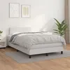 Image de vidaXL Sommier à lattes de lit avec matelas Blanc 120x200cm Similicuir