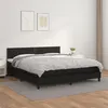 Image de vidaXL Sommier à lattes de lit avec matelas Noir 180x200 cm Similicuir