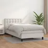 Image de vidaXL Sommier à lattes de lit avec matelas Blanc 90x200 cm Similicuir