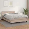 Image de vidaXL Sommier à lattes de lit avec matelas Cappuccino 140x190 cm