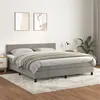 Image de vidaXL Sommier à lattes de lit et matelas Gris clair 160x200cm Velours
