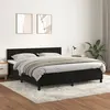 Image de vidaXL Sommier à lattes de lit et matelas Noir 160x200 cm Velours