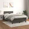 Image de vidaXL Sommier à lattes de lit et matelas Gris foncé 120x200cm Velours
