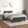 Image de Lit Ã  sommier tapissier et matelas Gris foncÃ© 120x200cm Velours