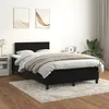 Image de 3141295 vidaXL Lit à sommier tapissier avec matelas Noir 120x200 cm Velours