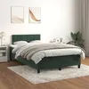 Image de vidaXL Sommier à lattes de lit et matelas Vert foncé 120x200cm Velours