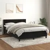 Image de vidaXL Lit Ã  sommier tapissier avec matelas Noir 140x190 cm Velours