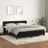 Image de vidaXL Sommier à lattes de lit avec matelas Noir 180x200 cm Velours