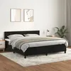 Image de vidaXL Lit Ã  sommier tapissier avec matelas Noir 180x200 cm Velours