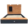 Image de Bac Ã Sable Xl Avec Banc, Rangement/Couvercle, En Bois Fsc, Anthracite