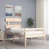 Image de vidaXL Lit pour personne âgée et tête de lit simple bois massif