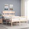 Image de vidaXL Lit pour personne âgée et tête de lit 140x190 cm bois massif