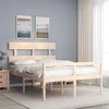 Image de vidaXL Lit pour personne âgée et tête de lit 120x200 cm bois massif