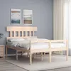 Image de vidaXL Lit pour personne âgée et tête de lit 140x190 cm bois massif
