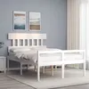 Image de vidaXL Lit pour personne âgée sans matelas blanc 140x190cm bois massif3195397