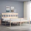 Image de vidaXL Lit pour personne âgée et tête de lit 200x200 cm bois massif