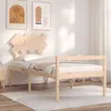 Image de vidaXL Cadre de lit avec tête de lit simple bois massif