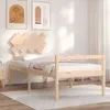 Image de vidaXL Lit pour personne Ã¢gÃ©e et tÃªte de lit simple bois massif