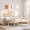 Image de vidaXL Lit pour personne âgée et tête de lit 120x200 cm bois massif