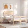 Image de vidaXL Lit pour personne Ã¢gÃ©e et tÃªte de lit 120x200 cm bois massif