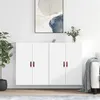 Image de vidaXL Armoires murales 2 pcs blanc 69,5x34x90 cm