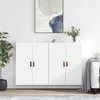 Image de vidaXL Armoires murales 2 pcs blanc 69,5x34x90 cm