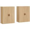 Image de vidaXL Armoires murales 2 pcs chêne sonoma 69,5x34x90 cm