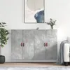 Image de vidaXL Armoires murales 2 pcs gris béton 69,5x34x90 cm