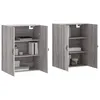 Image de vidaXL Armoires murales 2 pcs sonoma gris 69,5x34x90 cm