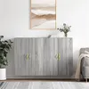 Image de vidaXL Armoires murales 2 pcs sonoma gris 69,5x34x90 cm