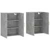 Image de vidaXL Armoires murales 2 pcs gris bÃ©ton 69,5x34x90 cm